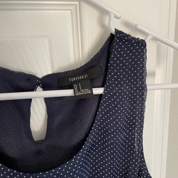 Forever 21 Navy Blue w/ Polka Dot Dress - Picture 5 of 5